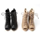 Koo - Peep-Toe Lace-Up Boots