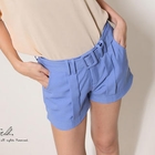 CatWorld - Pleated Shorts with Belt