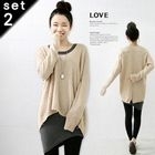 lovemark - Set: Knit Top + Cotton Blend Dress