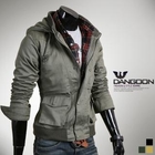 DANGOON - Drawstring Waist Hooded Zip Jacket