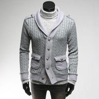 Shawl Collar Cable-Knit Cardigan Shawl Collar Cable-Knit Cardigan