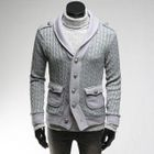 Style YOURS - Shawl Collar Cable-Knit Cardigan