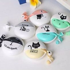 DiGiBB - Cat Print Earphone with Case DiGiBB - Cat Print Earphone with Case