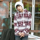 BoynMen - Snowflake Knit Hooded Top