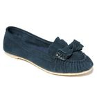 Lane172 - Genuine Leather Rhinestone Moccasin Flats