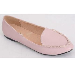 Faux-Leather Stitched Flats Faux-Leather Stitched Flats