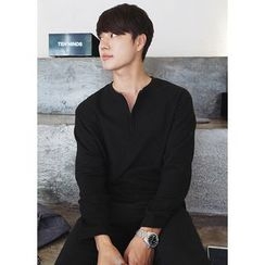 JOGUNSHOP - Zip-Accent Long-Sleeve T-Shirt JOGUNSHOP - Zip-Accent Long-Sleeve T-Shirt