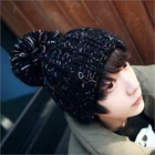 ABOKI - Pompom-Accent Knit Beanie