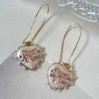 Angelove - Faux-Pearl Trim 'Heart' Earrings