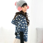 59 Seconds - Heart Pattern Hooded Sweater