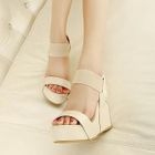 Mancienne - Faux-Leather Wedge Sandals