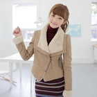 CLICK - Faux-Leather Fleece Lined Jacket