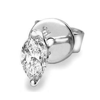 18K White Gold Single Diamond Earring 18K White Gold Single Diamond Earring