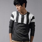 MR.PARK - Two-Tone Striped Knit Top