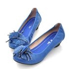 Smoothie - Genuine Leather Flower-Accent Pumps