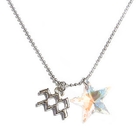 6thJune - 'Starry Aquarius' - Zodiac Sign Necklace with Swarovski Sparkling Crystal Star