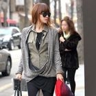 REDOPIN - Convertible Marled Knit Cardigan