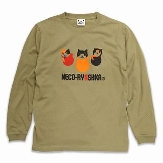 [Unisex] Long Sleeve Print T-Shirt - NECO-RYOSHKA
