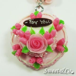Sweet 2 Layer For You Pink Roses Cake Pearl Necklace Sweet 2 Layer For You Pink Roses Cake Pearl Necklace