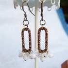 MyLittleThing - Vintage Long Ring Little Flower Bead Earrings MyLittleThing - Vintage Long Ring Little Flower Bead Earrings