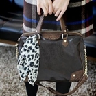 STYLEKELLY - Set: Faux-Leather Satchel + Scarf