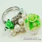 Sweet & Co. - Sweet Mini Green Glitter Cupcake Floral Ring