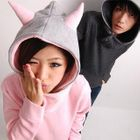 RINA - Couple Set: Horn-Accent Hooded Pullover