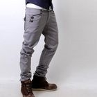 SeventyAge - Button-Accent Slim-Fit Pants