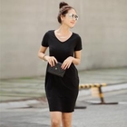 Jean Stone - V-Neck Short-Sleeve Dress