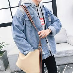 Bay Go Mall - Distressed Denim Jacket Bay Go Mall - Distressed Denim Jacket