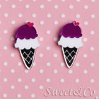 Sweet & Co. - I love ice-cream mirror stud earrings