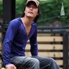 Purplow - Raglan V-Neck Long Sleeve in Blue