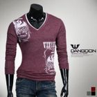 DANGOON - Print V-Neck T-Shirt