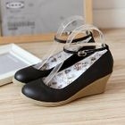 Smoothie - Ankle-Strap Wedge Pumps
