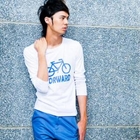 INTHING - 'Bicycle' Print Long Sleeve T-Shirt