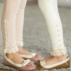 Seashells Kids - Girls' Lace-Trimmed Leggings Seashells Kids - Girls' Lace-Trimmed Leggings