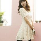 Dodostyle - Short-Sleeve Laced Dress