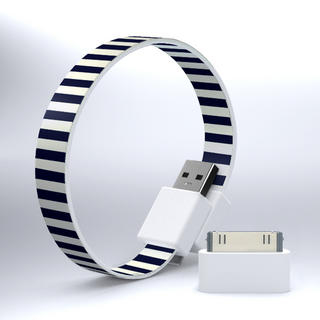 Mohzy Loop USB to Micro-USB Cable (Navy Lite) (With Adapter)