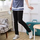 RingBear - Elastic-Waist Skinny Pants