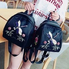 Bibiba - Applique Faux-Leather Backpack Bibiba - Applique Faux-Leather Backpack