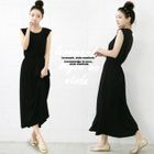lovemark - Sleeveless Shirred Long Dress