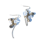 Truffles - Golden Olivers & Crystals Long Earrings