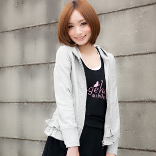 Lace-Trim Ruffle Hem Hoodie Lace-Trim Ruffle Hem Hoodie