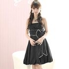 59 Seconds - Trimmed Bow-Accent Bubble Hem Dress