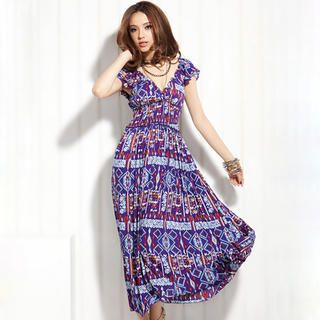 V-Neck Empire Maxi Dress V-Neck Empire Maxi Dress