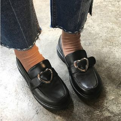 Satomi - Heart Buckle Loafers Satomi - Heart Buckle Loafers