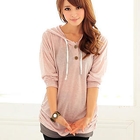 E.F.Shop - Ruched-Side Hooded Pullover