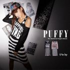 PUFFY - Set: Cropped Print T-Shirt + Striped Tank Dress