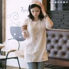 pinkdiamond - Elbow-Sleeve Blouse