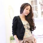 Tokyo Fashion - Shirred-Sleeve Single-Button Jacket